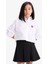 Kız Çocuk Cropped Fit Oxford Uzun Kollu Gömlek D9149A825SP 4