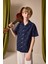 Erkek Çocuk Oversize Geniş Kalıp Polo Yaka Brode Kısa Kollu Gömlek D8339A825SM 1
