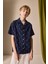 Erkek Çocuk Oversize Geniş Kalıp Polo Yaka Brode Kısa Kollu Gömlek D8339A825SM 4