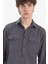 %100 Pamuk Regular Fit Polo Yaka Basic Düz Uzun Kollu Gömlek B2654AX25SP 1