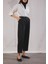 Carrot Fit Kemerli Klasik Pantolon Siyah Yüksek Bel Dar Paça Piliseli Basic Düz Kısa Paça D4282AX24AU 3