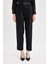 Carrot Fit Kemerli Klasik Pantolon Siyah Yüksek Bel Dar Paça Piliseli Basic Düz Kısa Paça D4282AX24AU 7