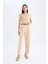 Carrot Fit Kemerli Klasik Pantolon Yüksek Bel Dar Paça Piliseli Basic Düz Kısa Paça D4282AX24AU 5