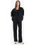 Siyah Okula Dönüş Relax Fit Kapüşonlu Kalın Basic Düz Cepli Fermuarlı Sweatshirt D8717AX24WN 2