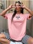 Pembe Kadın / Kız Tennis Ball Baskılı Oversize T-Shirt 1