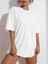 Kadın / Kız Smile Oversize Salas Boyfriend Baskılı T-Shirt Top Bluz 2