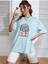 Kadın / Kız Fotoğraf Makinası Baskılı Oversize T-Shirt Salaş Boyfirend 2