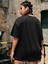 Kadın / Kız Siyah Oversize T-Shirt Summer Baskılı 2