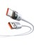 CA-6892 Usb-A - Type-C Şeffaf Kablo Şarj Işığı Ile Beyaz 4