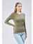 Basic Bisiklet Yaka Uzun Kollu Slim Fit Kadın Body T-Shirt 5