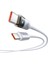 CA-5582 Type-C To Type-C 100W Şeffaf Kablo Şarj Işığı Ile Beyaz 2
