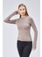 Basic Bisiklet Yaka Uzun Kollu Slim Fit Kadın Body T-Shirt 1
