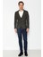 Erkek Slim Fit Çok Cepli Düğmeli Astarsız Örme Blazer Rahat Ceket 2