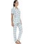 Kadın Düğmeli Pijama Takım, %50 Pamuk %50 Modal 3