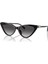 MK 2195U 30058G 56 Harbour Island Kadın Cat Eye Siyah Kemik Güneş Gözlüğü 1