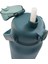 316 L Çelik Mavi 1000 ml Pipetli ve Kulplu Matara Suluk CIN912MV 3