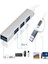 Alüminyum Metalik 4'ü 1 Arada USB + Type-C Çevirici, USB 3.0 Hızlı Klavye-Mouse Data Çoklayıcı 2