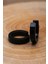 Siyah Renk Çember Unisex Çelik Küpe EAR05 2