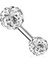 İki Ucu Taşlı 316L Çelik Shambala Piercing 2