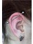 Unisex Gümüş Renk Cerrahi Çelik İndustrial Köprü Piercing 1
