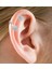 Gümüş Cerrahi Çelik Tragus Helix 6'lı Set Piercing 4