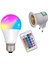 Prize Tak Çalıştır Kumandalı, 16 Farklı Işık Renkli, Çakar Modlu Akıllı LED Ampul Kaliteli Rgb Ampul 1