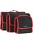 Mini-Midi-Maxi 3'lü Bagaj Çantası Seti, Kenar Renk Kırmızı 1