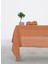 Linen Keten Masa Örtüsü Stripe Indian Tan 150 x 320 1