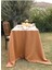 Linen Keten Masa Örtüsü Stripe Indian Tan 150 x 320 3