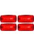 4 Adet Neon Ledli Yan Dorse Kasa Lambası 12-24 Volt Kırmızı 1