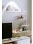4lü 100 cm 80 cm 30 cm Mat Beyaz Mdf Uçan Gizli Bağlantı Dekoratif Duvar Rafı Kitaplık Tv Ünitesi 1