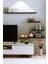 4lü 100 cm 80 cm 30 cm Mat Siyah Mdf Uçan Gizli Bağlantı Dekoratif Duvar Rafı Kitaplık Tv Ünitesi 2