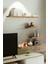 4lü 100 cm 80 cm 30 cm Safir Meşe Mdf Uçan Gizli Bağlantı Dekoratif Duvar Rafı Kitaplık Tv Ünitesi 2