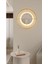 (Büyük Boy - 55*55 cm)Gold Deluxe Ledli(Pilli) - Beyaz Göbek - Modern Dekoratif Metal Duvar Saati 1
