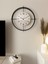 (Büyük Boy - 55*55 cm) Siyah Deluxe Ledli(Pilli) - Beyaz Göbek - Modern Dekoratif Metal Duvar Saati 4