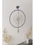 (Büyük Boy - 50*75 cm) - Antrasit Luxry Şefaf Cam Metal Dekoratif Camlı Lüx Duvar Saati 2