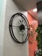 (Xxl-65*65 cm) Siyah Çiftçember Şeffaf Camlı Seri -Quartz Mekanizmalı - Modern Dekoratif Camlı Duvar Saati 1