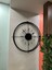 (Xxl-65*65 cm) Siyah Çiftçember Şeffaf Camlı Seri -Quartz Mekanizmalı - Modern Dekoratif Camlı Duvar Saati 4