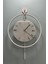 (Orta Boy - 37*55 cm) (Beyaz) Timelles - Pilli LED Sistemi - Metal Duvar Saati 3