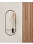 2 Li Siyah Oval Çiçeklik , Modern Dekoratif Metal Duvar Çiçeklik 2