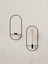 2 Li Siyah Oval Çiçeklik , Modern Dekoratif Metal Duvar Çiçeklik 5