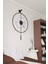 (Büyük Boy - 50*75 cm)Siyah Luxry Şefaf Göbek (Özel Quartrz Mekanizmalı)Metal Dekoratif Camlı Lüx Duvar Saati 3