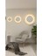 (Büyük Boy - 55*55 cm)Gold Deluxe Ledli(Pilli) - Beyaz Göbek - Modern Dekoratif Metal Duvar Saati 3