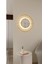 (Büyük Boy - 55*55 cm)Gold Deluxe Ledli(Pilli) - Beyaz Göbek - Modern Dekoratif Metal Duvar Saati 4
