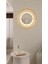 (Büyük Boy - 55*55 cm)Gold Deluxe Ledli(Pilli) - Beyaz Göbek - Modern Dekoratif Metal Duvar Saati 1