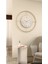 (Büyük Boy - 55*55 cm)Gold Deluxe Ledli(Pilli) - Beyaz Göbek - Modern Dekoratif Metal Duvar Saati 4