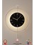 (Büyük Boy-50*75 cm)Mat Gümüşe -Siyah Kristal-Pilli Led-Modern Dekoratif Krom Cam Duvar Saati 1