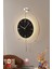 (Büyük Boy-50*75 cm)Mat Gümüşe -Siyah Kristal-Pilli Led-Modern Dekoratif Krom Cam Duvar Saati 2