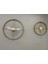 (XXL-65*65 cm)Gold Çiftçember Camlı Seri - Özel Quartz Mekanizmalı - Modern Dekoratif Camlı Metal Duvar Saati 5