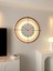 (Xxl-65*65 cm )Siyah Deluxe Ledli(Pilli) -Beyaz Göbek - Modern Dekoratif Metal Duvar Saati 3